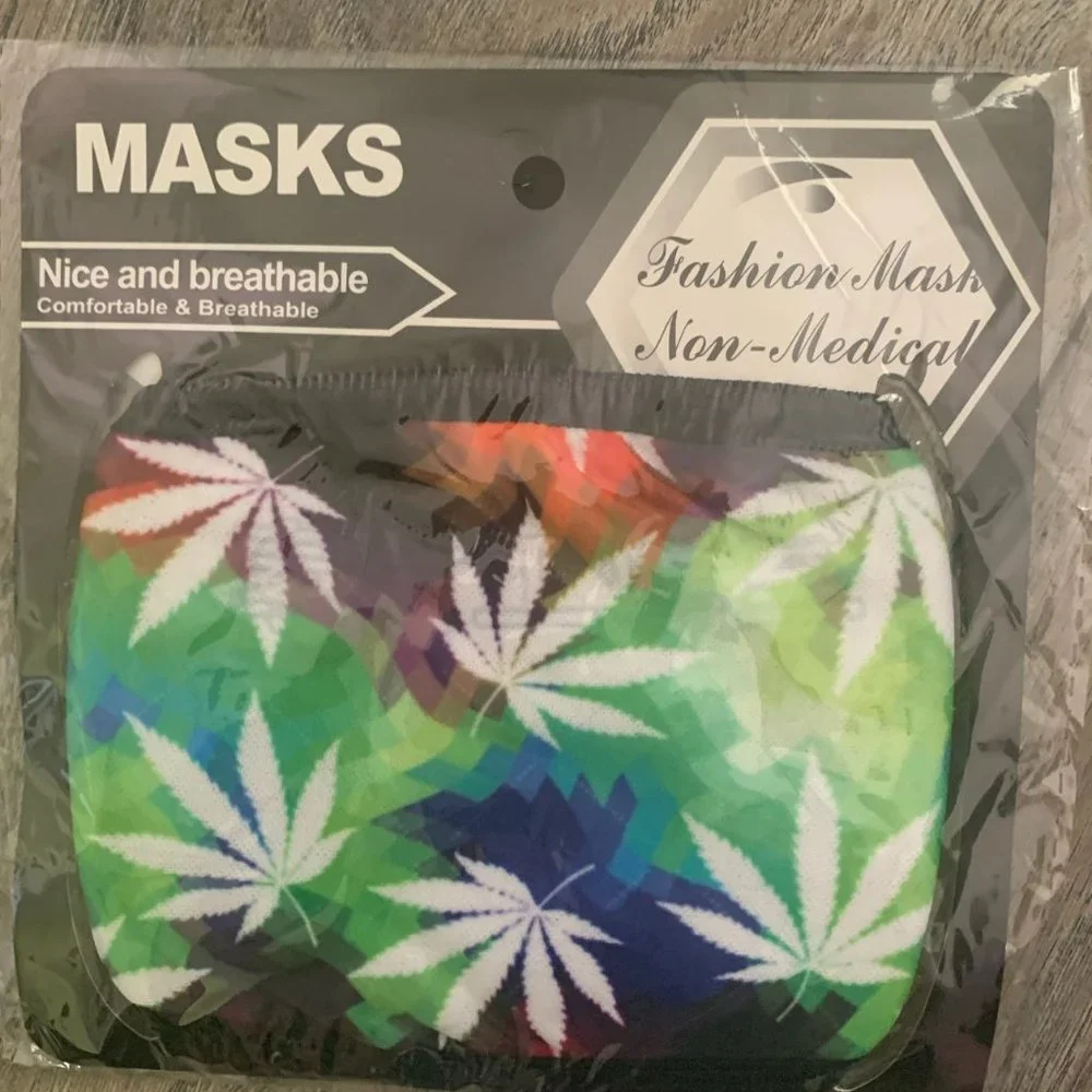 NWT LOT OF 5 4-20 & RAINBOW FASHION FACE MASKS